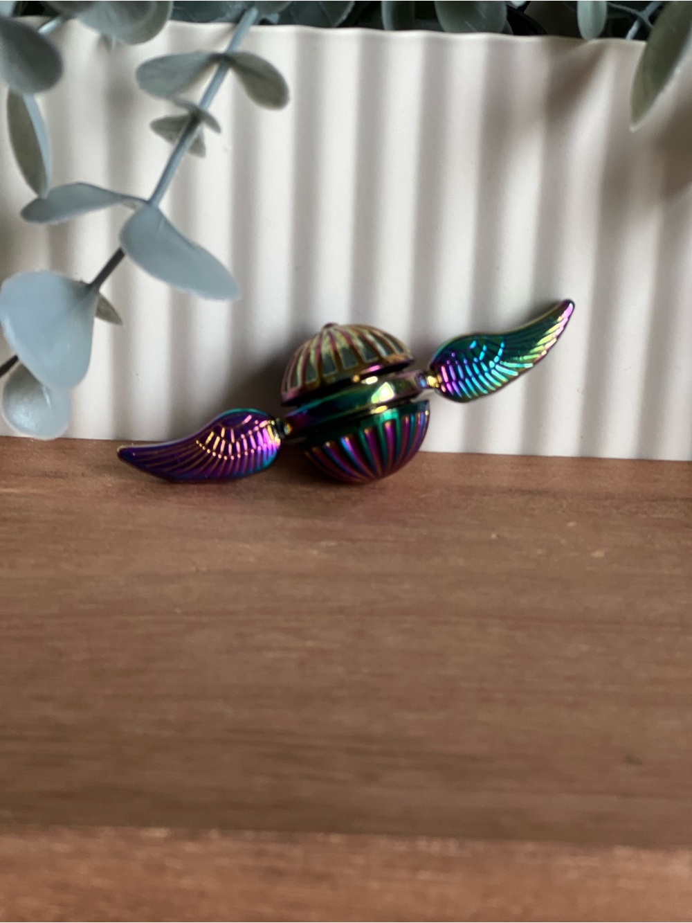 Iridescent Golden Snitch Winged Fidget Spinner